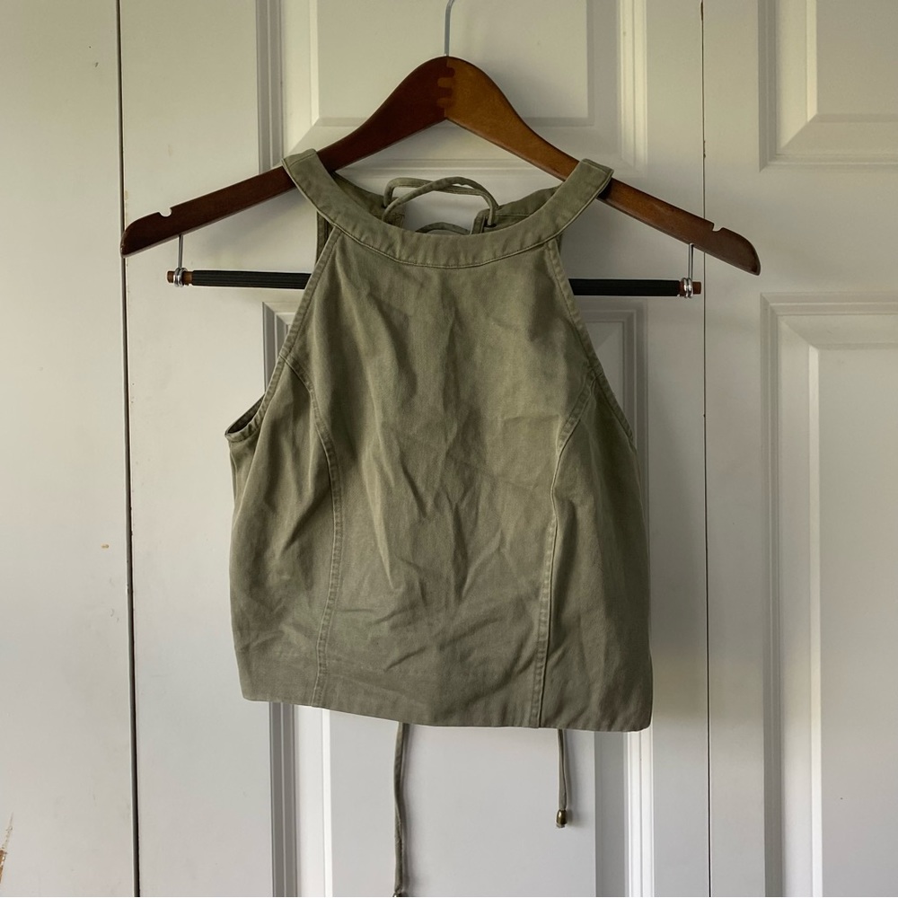 Green Top with tie in the Back
